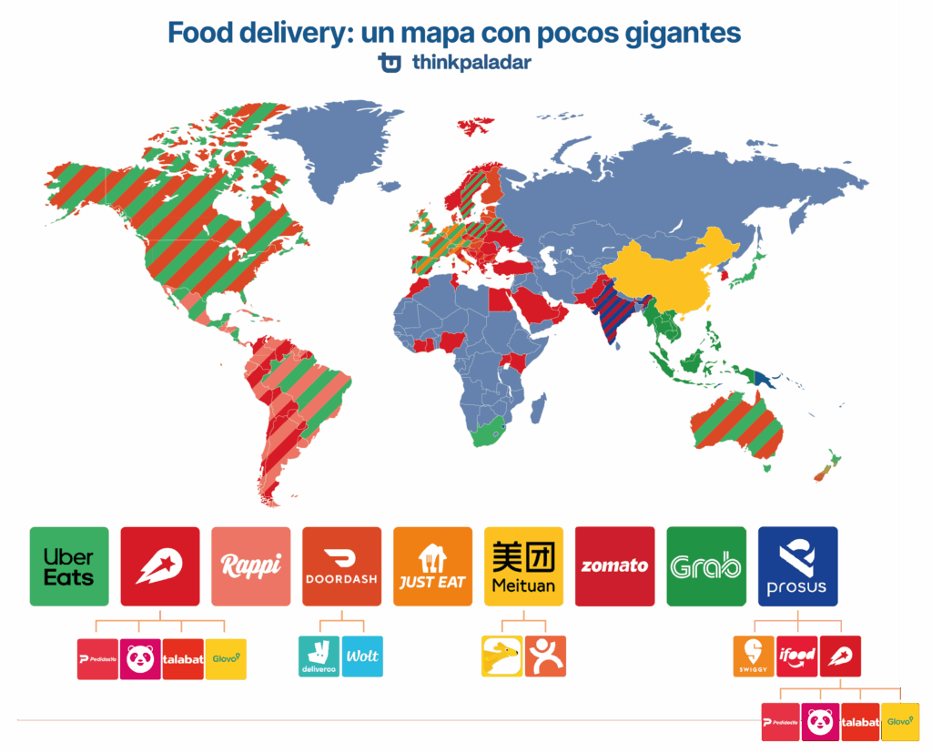El mapa del food delivery en 2025: ¿Quién domina el mercado? mapa del food delivery 2025